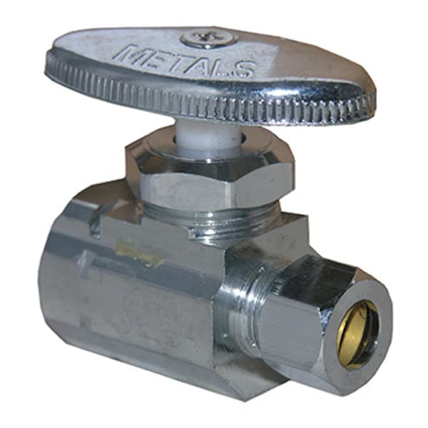Larsen Supply Co 06-7273 0.5 x 0.37 in. Female Pipe Thread Chrome Straight Valve 123144 - main